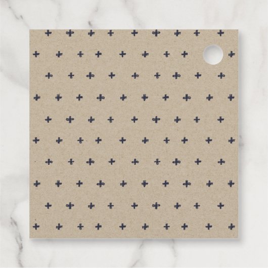 生き生きとしたブルーフローラ木製リース結婚ズモノグラム フェイバータグ (裏面)