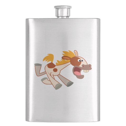 生き生きとしたマンガピントホースクラシックフラスコ フラスク (正面)