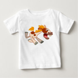 生き生きとしたマンガピントホースベビーTシャツ ベビーTシャツ