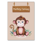 生き生きとしたモンキーキャノピージャングルサファリテーブルカード テーブルナンバー (裏面)