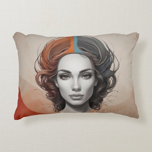 生き生きとした女の子 アクセントクッション (正面)