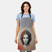 生き生きとした女の子 エプロン (着用した状態)