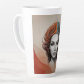 生き生きとした女の子 カフェラテマグ (左アングル)