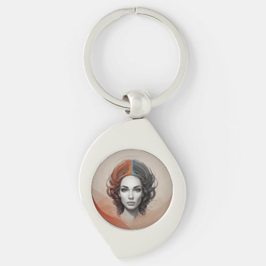 生き生きとした女の子 キーホルダー (正面)