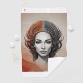 生き生きとした女の子 ゴルフタオル (インサイチュ)