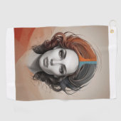 生き生きとした女の子 ゴルフタオル (横)