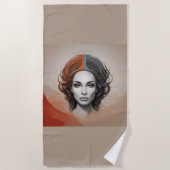 生き生きとした女の子 ビーチタオル (正面)