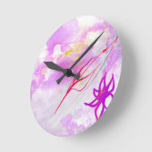 生き生きとした抽象化 ラウンド壁時計 (傾斜)