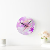 生き生きとした抽象化 ラウンド壁時計 (ホーム)