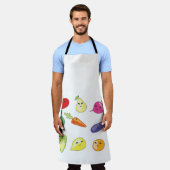 生き生きとした果物や野菜 エプロン (着用した状態)