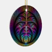 生き生きとした構造カラフル抽象芸術フラクタル セラミックオーナメント (右)