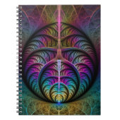 生き生きとした構造カラフル抽象芸術フラクタル ノートブック (正面)