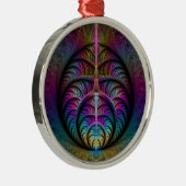 生き生きとした構造カラフル抽象芸術フラクタル メタルオーナメント (右)