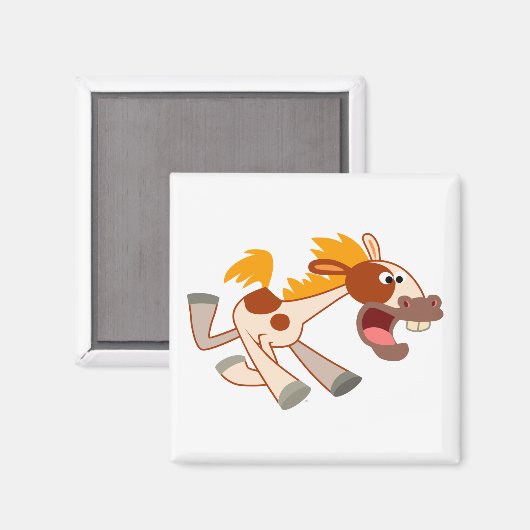 生き生きとした漫画のピント馬の磁石 マグネット (正面/裏面)