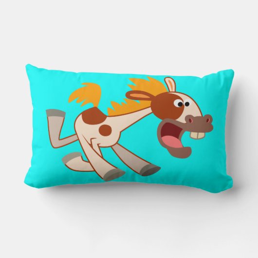 生き生きとした漫画のピント馬の腰枕 ランバークッション (裏面)