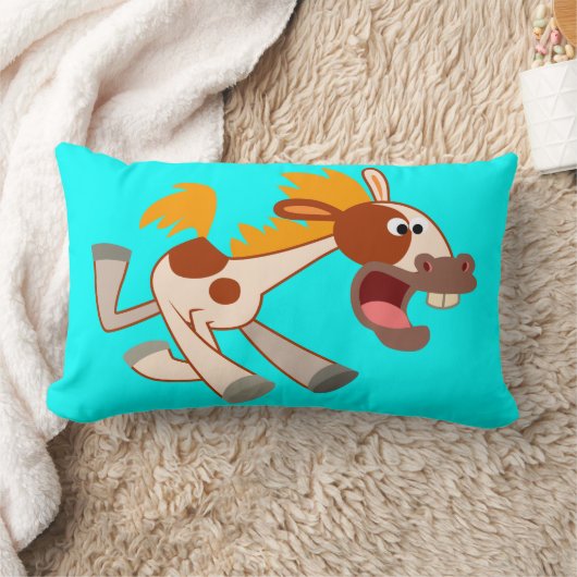 生き生きとした漫画のピント馬の腰枕 ランバークッション (ブランケット)