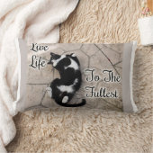 生き生きとした猫のやる気を起こさせる言葉 ランバークッション (ブランケット)