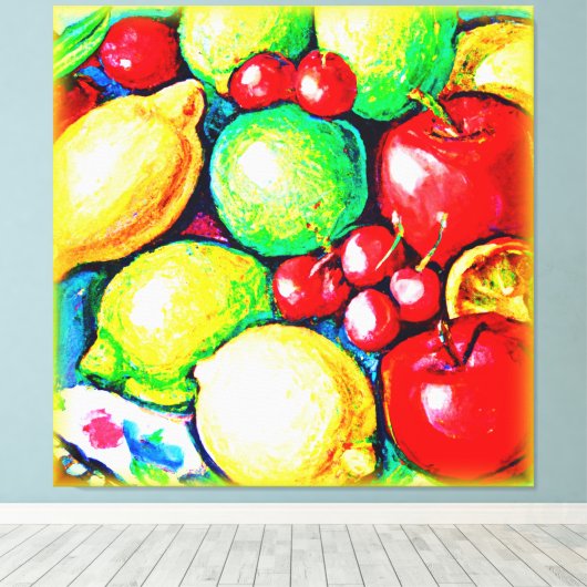 生き生きとした絵画果物だ買今 キャンバスプリント (インサイチュ (ウッドフロア))