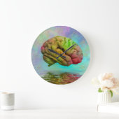 生き生きとした脳 ラージ壁時計 (ホーム)