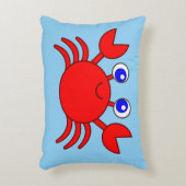 生き生きとした赤蟹 アクセントクッション (正面(垂直))