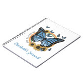 生き生きとした開花蝶ひまわり ノートブック (左側)