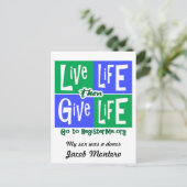 生き生きとし与えて生き生きドナー ポストカード (スタンド正面)