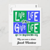 生き生きとし与えて生き生きドナー ポストカード (正面/裏面)