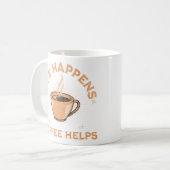 生き生きとし救済たコーヒーヴィンテージ中毒 コーヒーマグカップ (正面左)