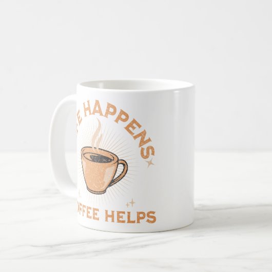 生き生きとし救済たコーヒーヴィンテージ中毒 コーヒーマグカップ (正面左)