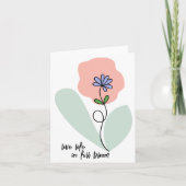 生き生きとフル開花ワイルドフラワー抽象芸術 空白の カード (正面)