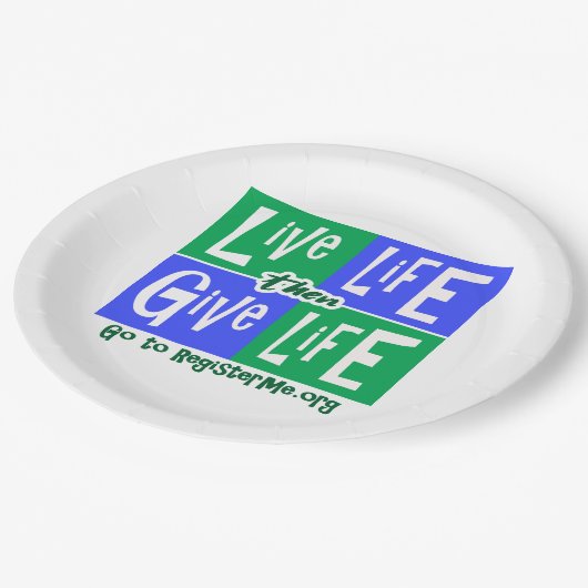 生き生きと生与え活 ペーパープレート (アングル)