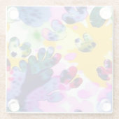 生き生カラフルきとしたデザイン ガラスコースター (裏面)