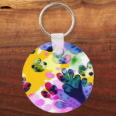 生き生カラフルきとしたデザイン キーホルダー (裏面)