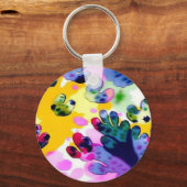 生き生カラフルきとしたデザイン キーホルダー (正面)