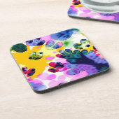 生き生カラフルきとしたデザイン コースター (左側)