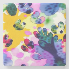 生き生カラフルきとしたデザイン ストーンコースター