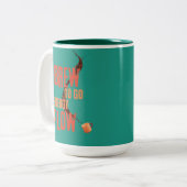 生き生芸術的きとした醸造でエネルギーフローマググを行う ツートーンマグカップ (正面左)