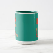 生き生芸術的きとした醸造でエネルギーフローマググを行う ツートーンマグカップ (中央)