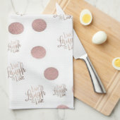 生き笑いラブキッチンハンドタオル キッチンタオル (四つ折り)