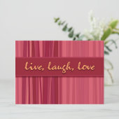 生き笑いラブピンクの母の日の招待状 招待状 (スタンド正面)