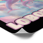 生き笑いロボトミーおもしろいドルフィンGroovy ポスター (角)
