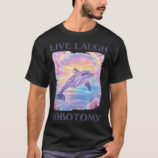 生き笑いロボトミー・ドルフィン Tシャツ (正面)
