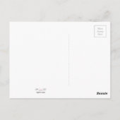 生き笑い |バタフライフローラ水色 ポストカード (裏面)