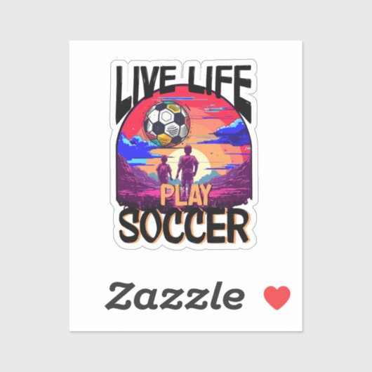 生き遊生きサッカー、サンセットサッカーの子供 シール (シート)