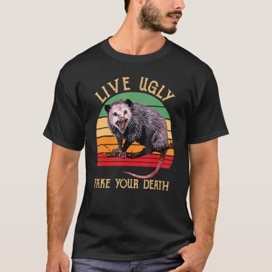 生き醜い偽のあなたの死のヴィンテージ醜いポッサム Tシャツ (正面)