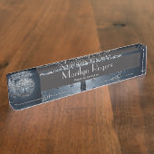 生き青い空の平和な夜 デスクネームプレート (側面)