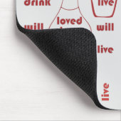 生き、愛し、飲む マウスパッド (コーナー)