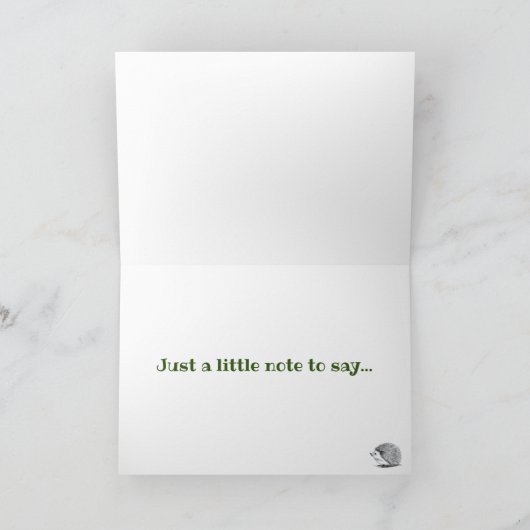 生け垣のハグ カード (内部)