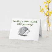 生け垣のハグ カード (黄色い花)