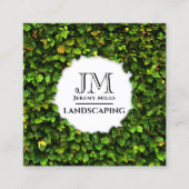 生け垣の葉の枠 スクエア名刺 (正面)